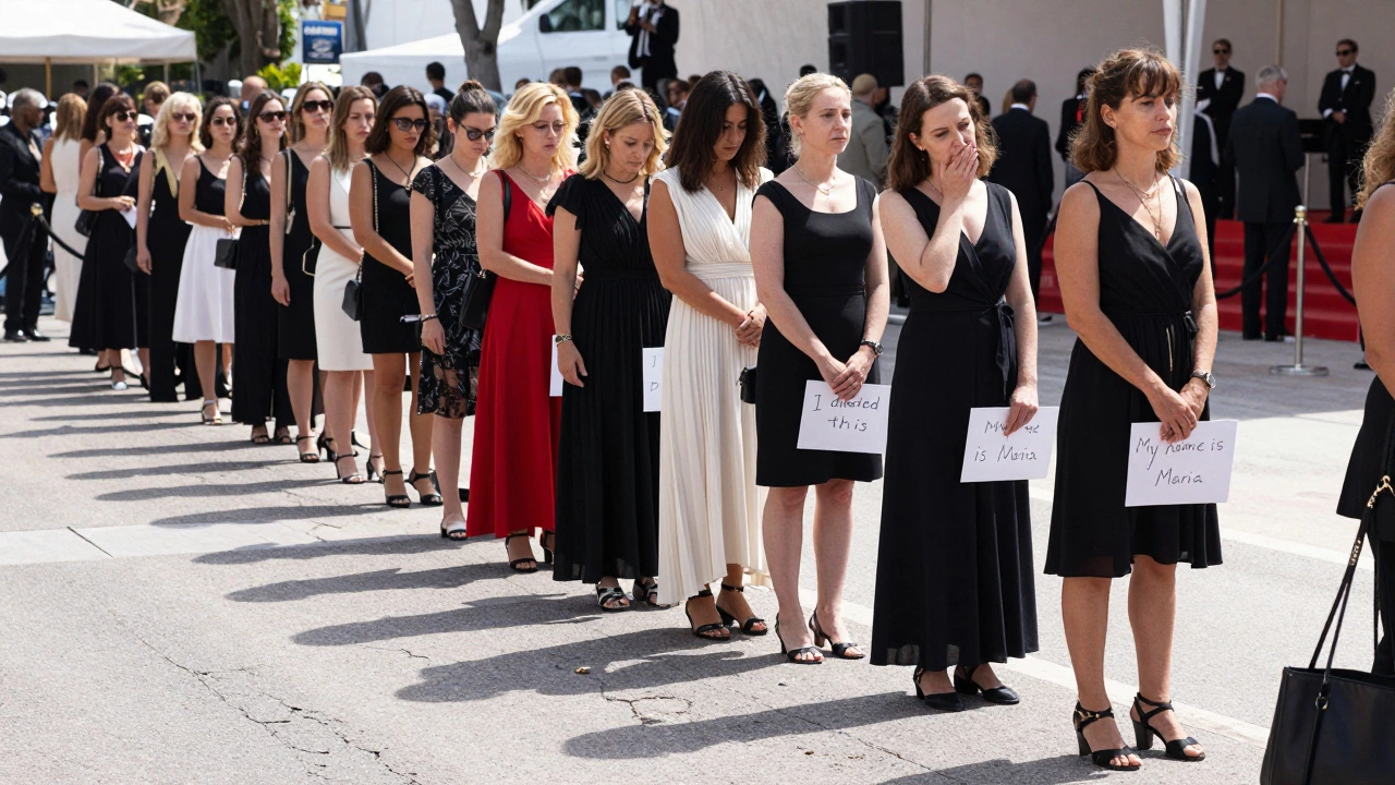Ladies Waving Away the Darkness of the Queue at Cannes